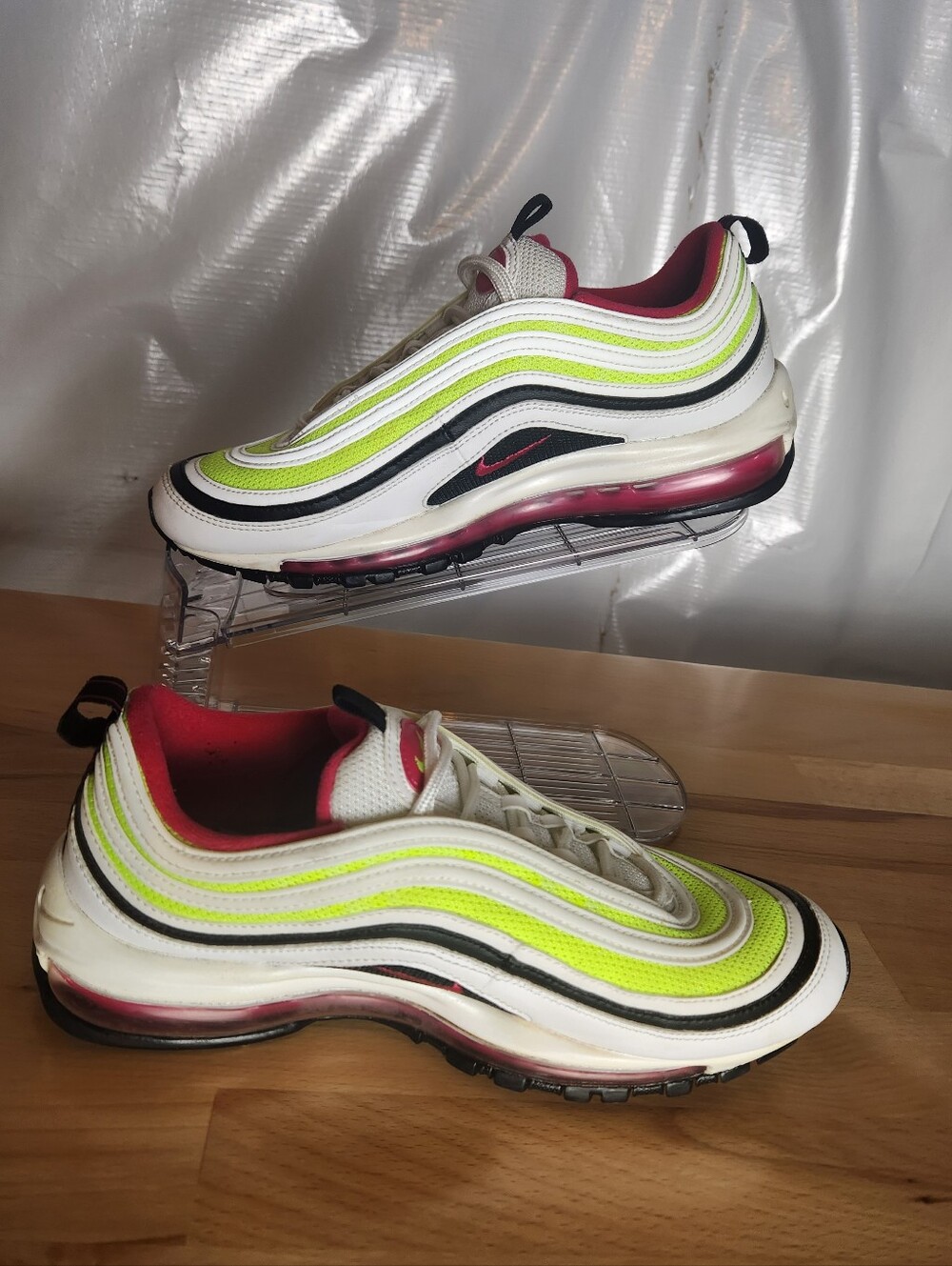 Nike Air Max 97 Volt Pink Blast Neon Yellow Men's 8.5 Running Sneakers Y2K